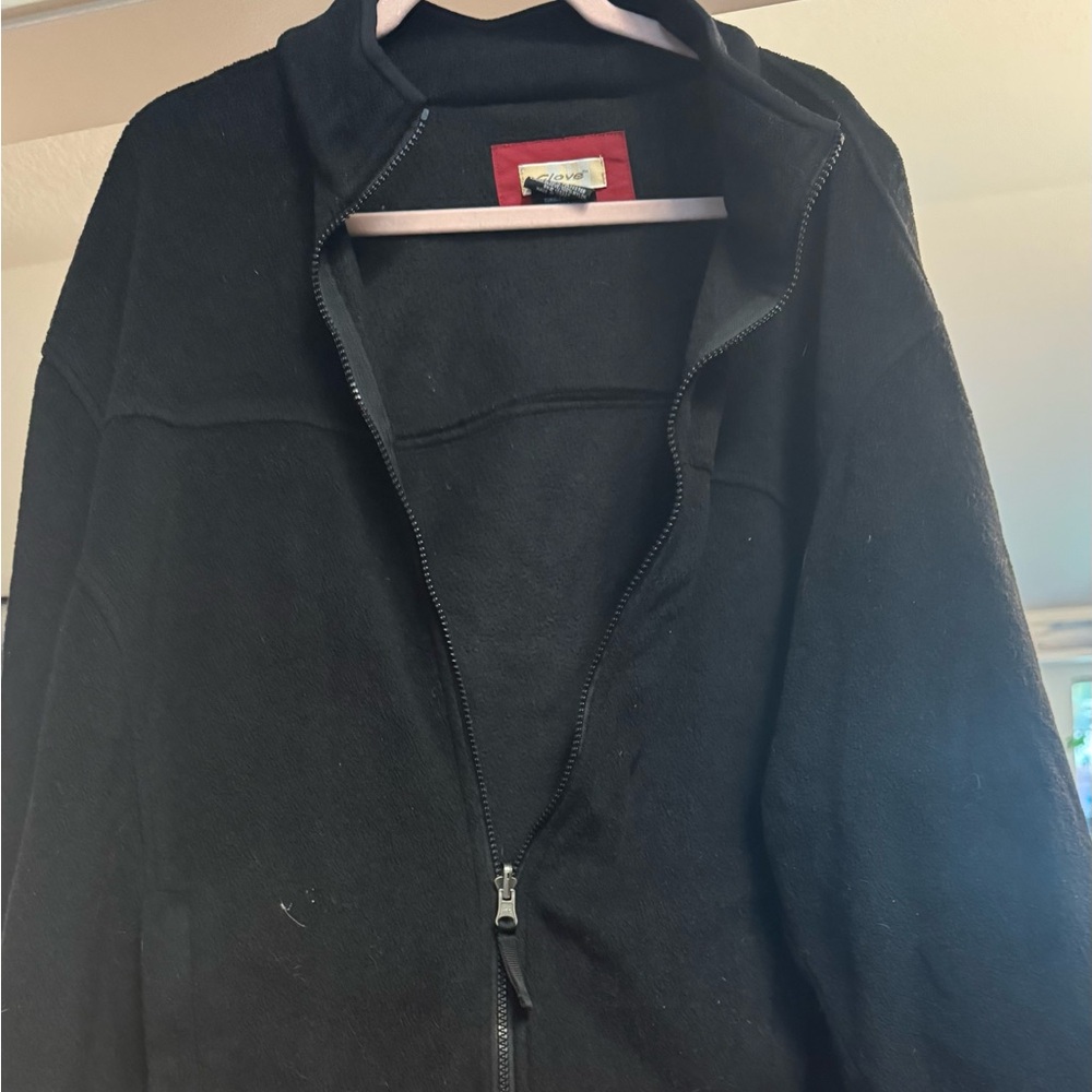 Men's Black Fleece Jacket